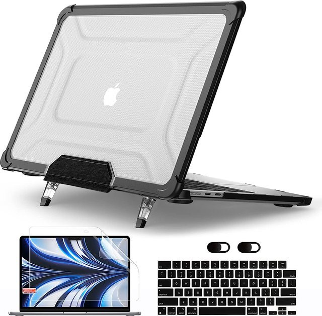 Transparente Laptop-Hülle für Apple MacBook Air 13 und 15 sowie MacBook Pro 13, 14 und 16 in Blau - Bild 1