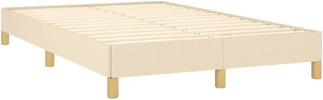 vidaXL Bettgestell mit Stoffbezug in Beige, B/T/H: 120 x 200 x 123 cm - Bild 1