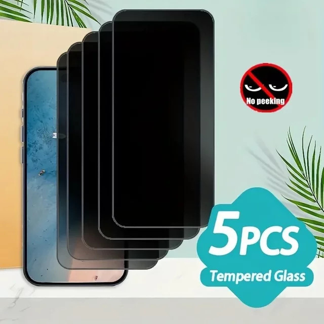 SnakeGlass 5er Pack Sichtschutz Panzerglas Displayschutzfolie für iPhone 11 bis iPhone 17 Pro Max, transparent - Bild 1