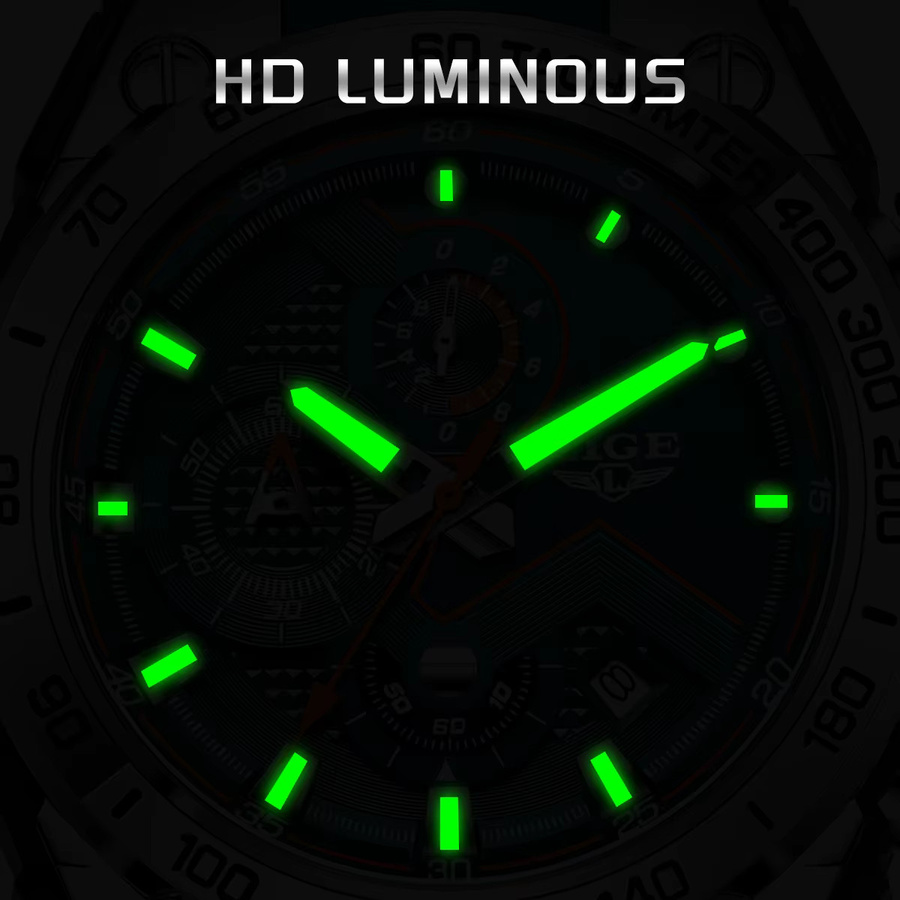 LIGE Armbanduhr Quarz, Silikon, Blau, Herren - Bild 6