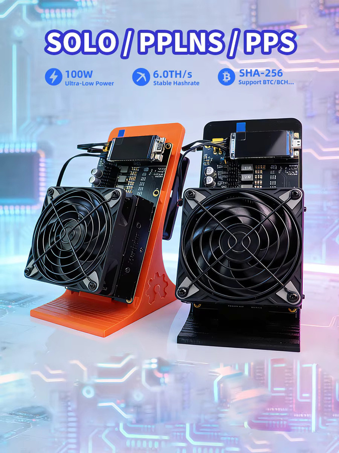 NerdminerQaxe++ Bitcoin Miner ASIC Krypto-Mining-Maschine SHA256 6TH/s in Orange - Bild 5
