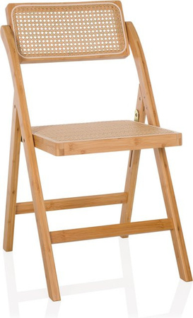 hjh LIVING Klappstuhl TUDELA BAMBOO aus Bambus und Rattan in Braun