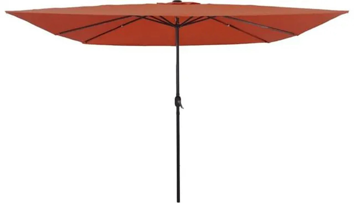 vidaXL Sonnenschirm Modern aus Polyester und Stahl in Rot, Schwarz und Terrakotta, B/T/H: 295 x 295 x 245 cm - Bild 1
