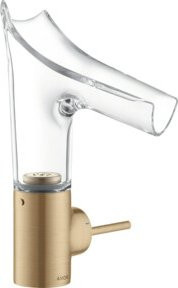 Hansgrohe Axor Starck V 140 Waschtisch-Einhebelmischer mit Glas in Bronze und Gold - Bild 1