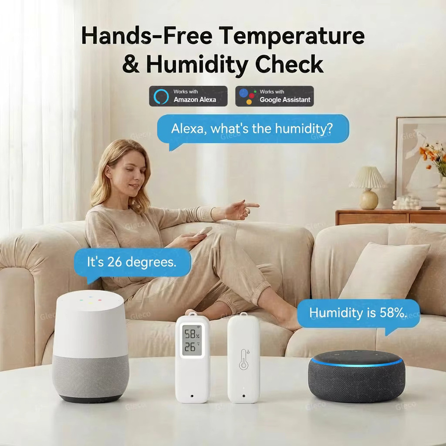 Coolo Smart Life Zigbee Temperatur- und Feuchtigkeitssensor IP65 wasserdicht in Weiß für Innen- und Außenbereich (erfordert Tuya Smart Home Zigbee Gateway Hub) - Bild 4