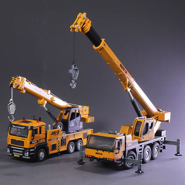 Huina Diecast Truck-montierter Kran, Legierung Modell, 1:50, Gelb - Bild 1