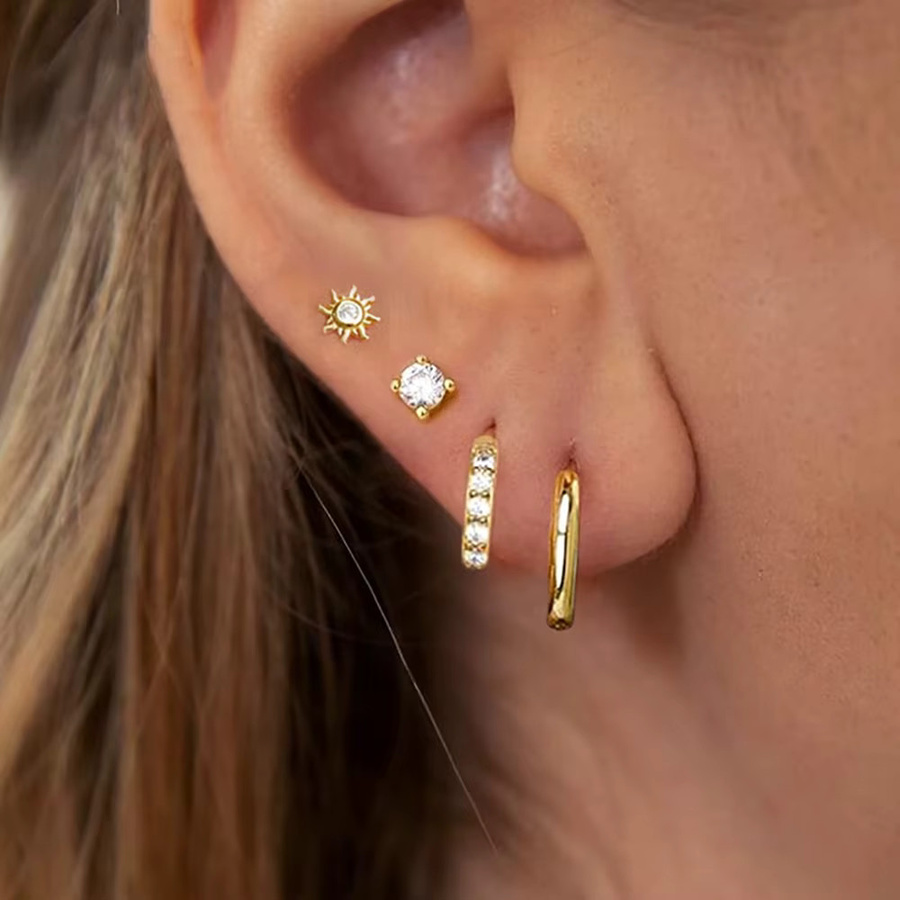 Maodane Ohrring-Set, Kristall, Gold, Damen - Bild 2