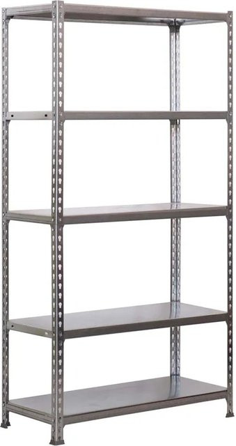 PROREGAL Schwerlastregal Metal Shark in Grau, H x B x T: 180 x 90 x 40 cm, Fachlast 180 kg, Metall mit verstellbaren Regalböden - Bild 1