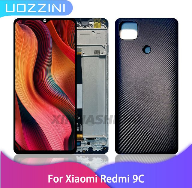 Xiaomi Redmi 9C LCD-Display mit Touchscreen-Rahmen und Digitizer-Baugruppe in Schwarz - Bild 1