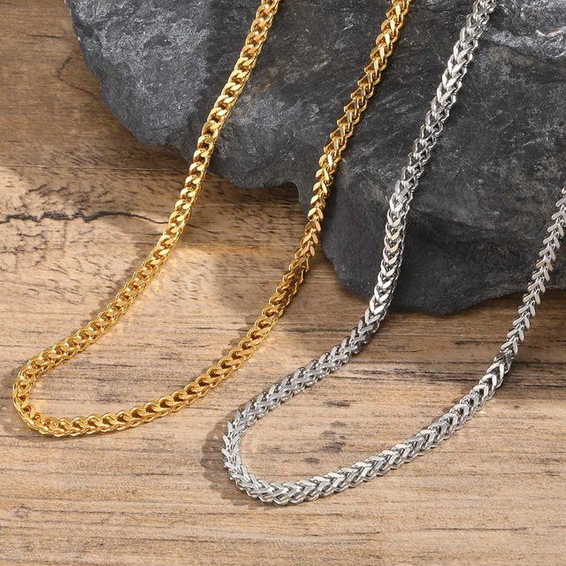 Vnox Halskette, vergoldeter Edelstahl, Gold, Herren - Bild 1
