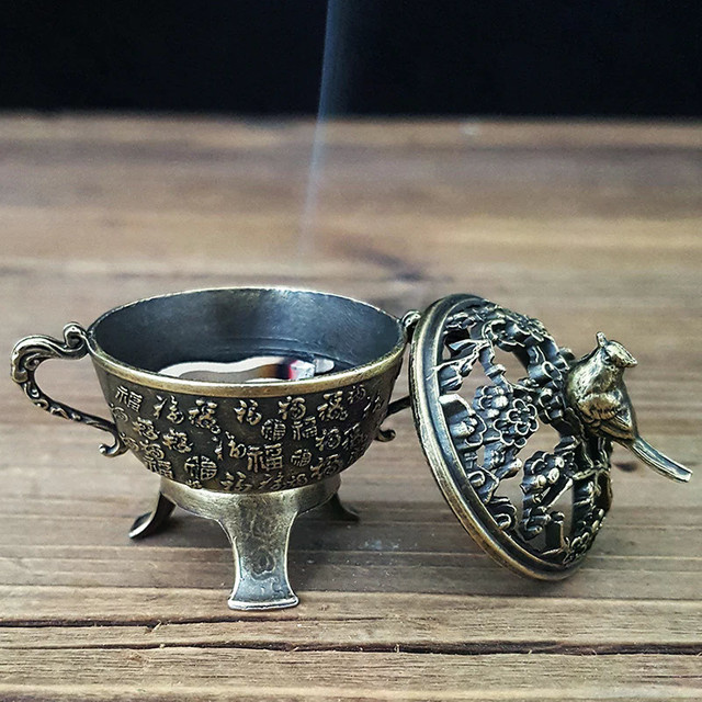 JETTING Weihrauchbrenner Lotus Design aus Metall in Gold für Aromatherapie und Desktop-Dekoration - Bild 1