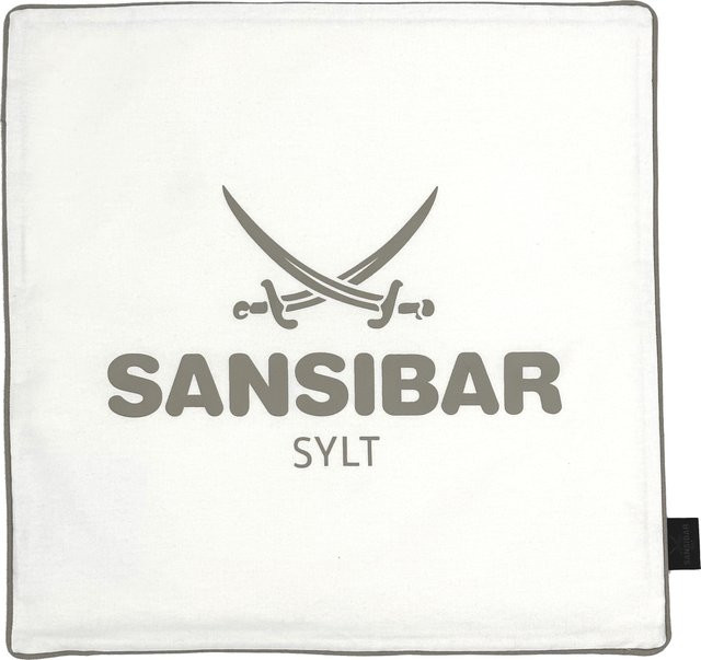 Kissenhülle SANSIBAR aus Baumwolle, weiß, quadratisch, B/B/H: 45 x 45 x 1 cm - Bild 1