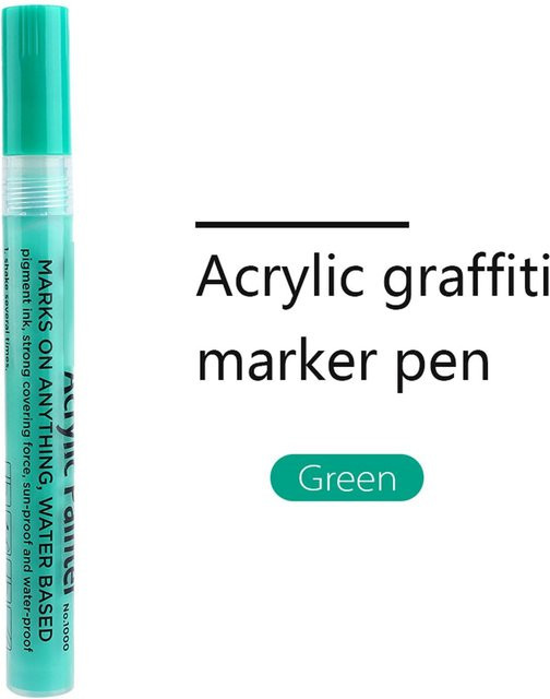 Heller & Bunter Acrylmaler Markerstifte für Basteln und Scrapbook in Grün und Blau - Bild 1
