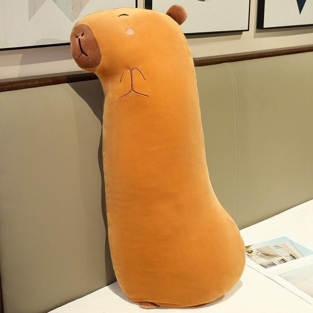 BC Pet Supplies Kawaii Cartoon Capybara Plüschtier, Langes Kissen, 80cm - Bild 1