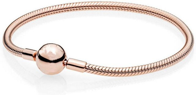 POMOiii Armband, 925 Silber, Roségold, Netz-Schlangenkette, 16 cm, Damen - Bild 1