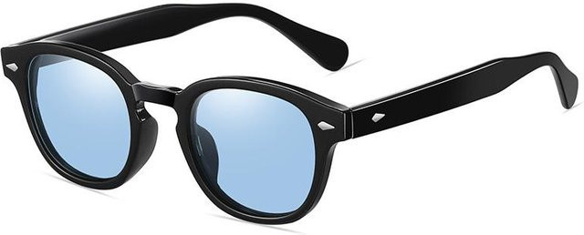 Binchi Outdoor Equipment Sonnenbrille, rund, Vollrand, Kunststoff, Unisex, black, polarisiert, farbwechselnd - Bild 1