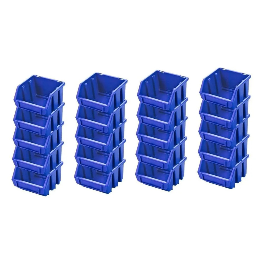 PROREGAL SuperSparSet mit 20 Sichtlagerboxen aus Polypropylen in Blau, H x B x T: 7,5 x 11,6 x 11,2 cm - Bild 2