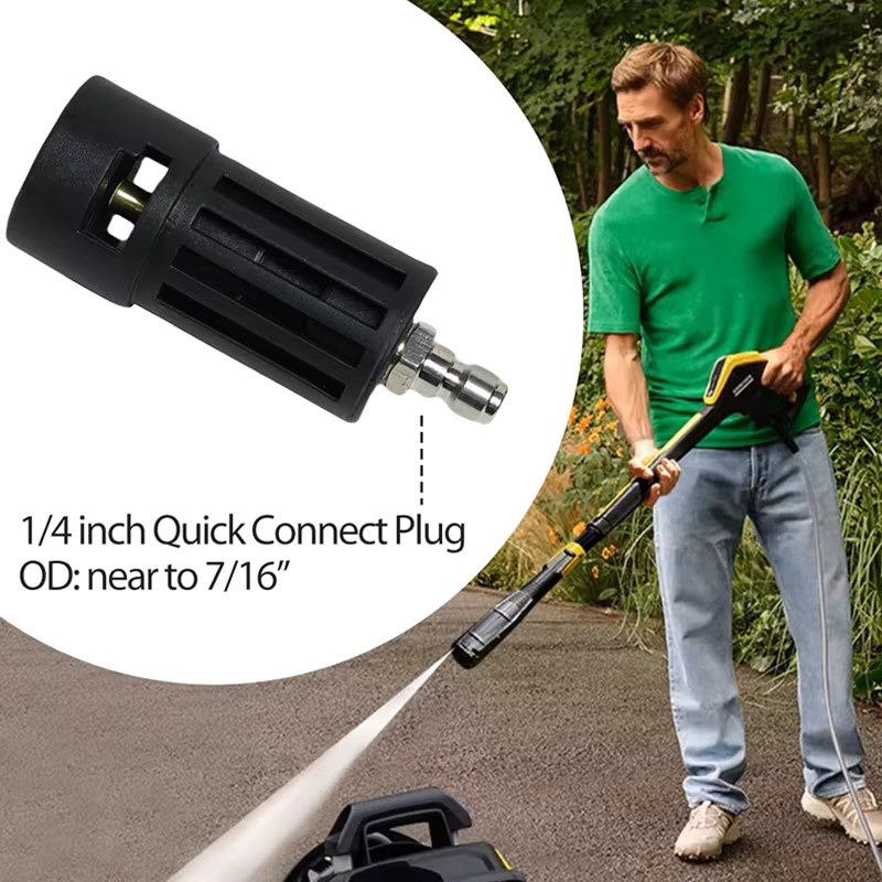 Karcher Hochdruckreiniger-Adapter 1/4 Quick Connect in Schwarz und Grau, kompatibel mit Karcher Power Washer Zubehör für Pistole und Schlauch - Bild 6