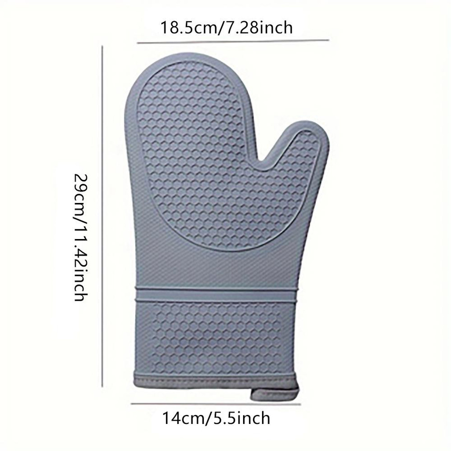 Gorilla Grip Hitzebeständiges Silikon-Ofenhandschuh-Set mit weichem Baumwollfutter und rutschfestem Design - Bild 4