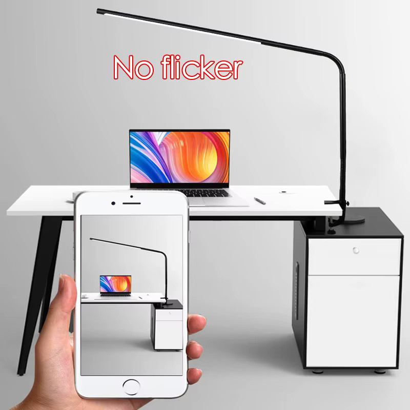 DOUWENXI LED-Leselampe mit Touch-Steuerung und Klemme in Schwarz für Kinderzimmer und Schlafzimmer - Bild 3