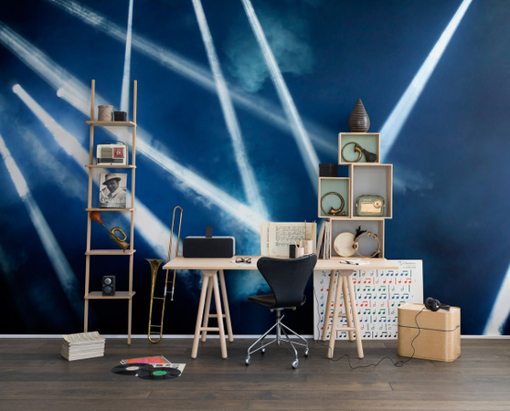 Rebel Walls Mural Spotlight Wandtattoo in Blau im modernen abstrakten Design