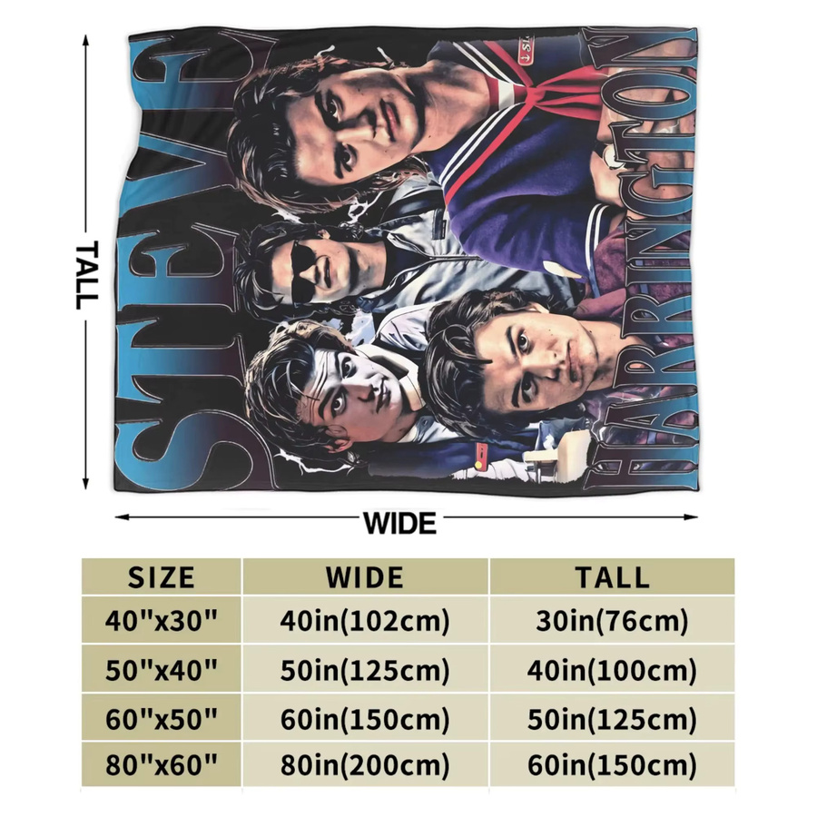 VIKAMA Steve Harrington Wolldecke für Kinder in Multicolour, Retro Design, B/T/H: 90 x 75 x 75 cm - Bild 4