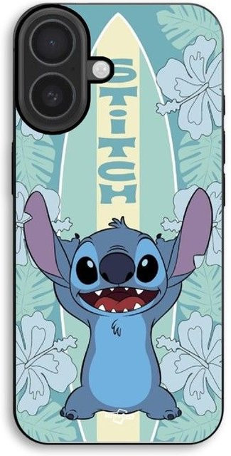 MANIACASE Handyhülle für iPhone 17 mit Disney Stitch Surf Design in Blau - Bild 1