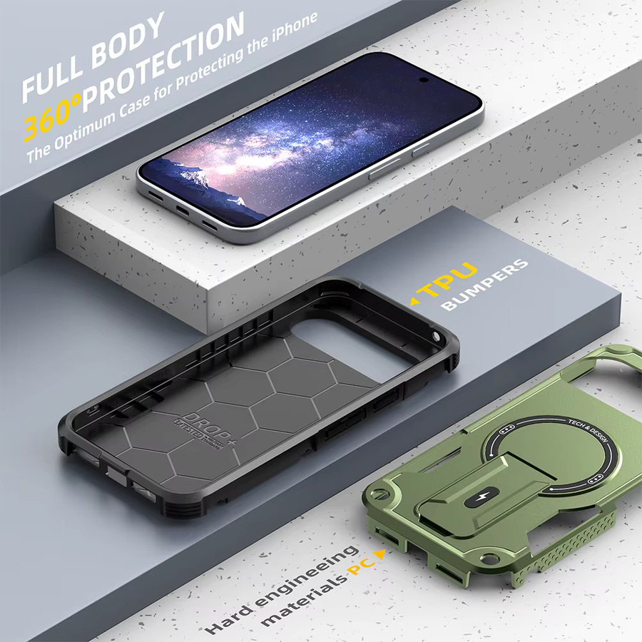 Stoßfeste Magnetische Bundesliga Shell Handyhülle für Google Pixel 10 Pro, Pixel 10, Pixel 9 und Pixel 10 Pro XL in Schwarz oder Grau - Bild 5