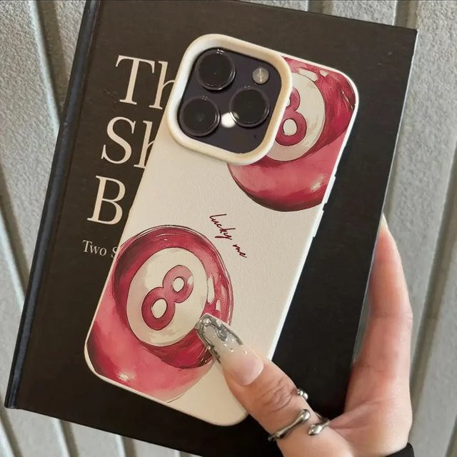 XCEOENM Handyhülle mit Billardkugel-Muster für iPhone 11 bis iPhone 17 Pro Max, weiche TPU Hülle, Multicolour - Bild 1