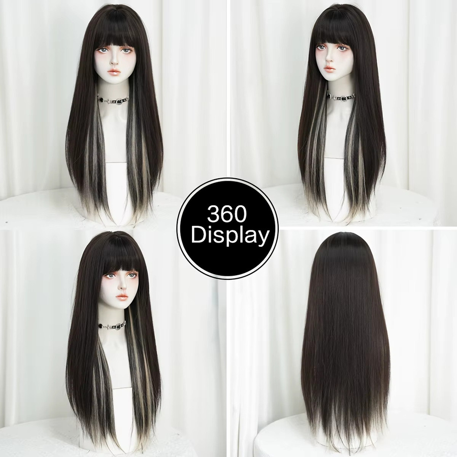7JHH WIGS Highlight-Perücke, beige, synthetisch, Damen - Bild 2