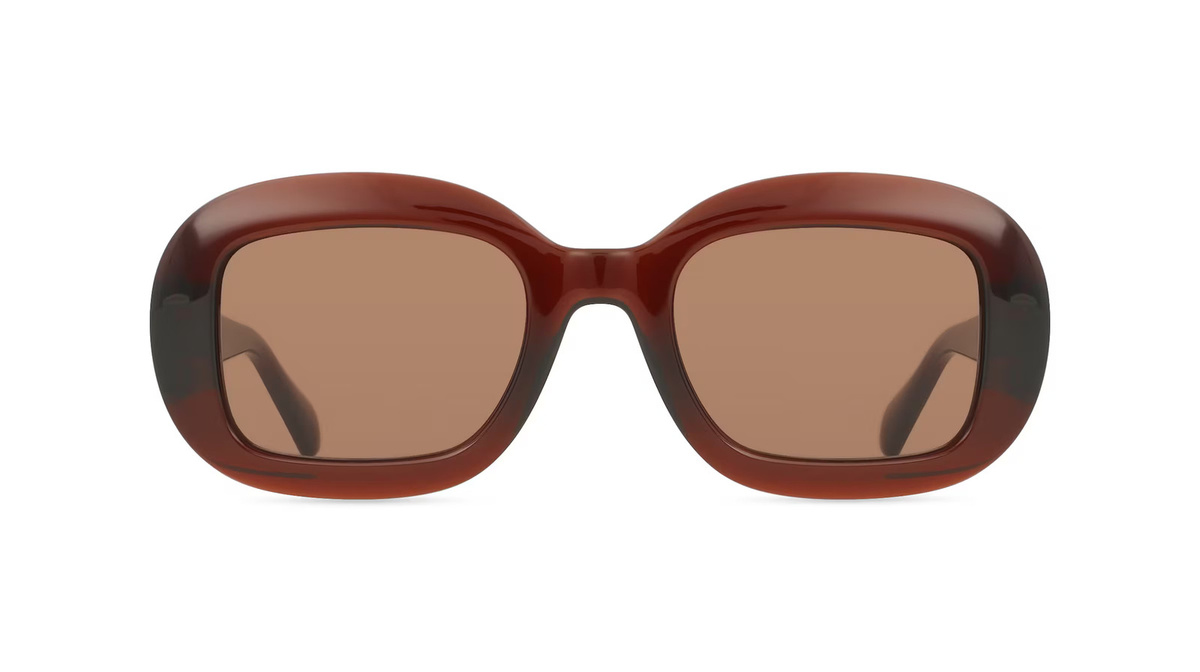 Ferragamo SF2038S Sonnenbrille, Vollrand, Oval, Acetat, Unisex, braun - Bild 1