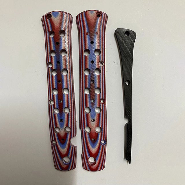 ColdSteel Ti Lite 4 26SP Messer Griffschalen aus G10 Material mit Spacer für DIY Messerbau, Mehrfarbig - Bild 1