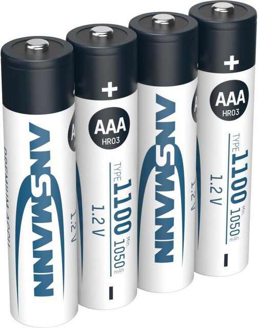 Ansmann NiMH Akku AAA 1100 mAh Silber 4er Blister - Bild 2