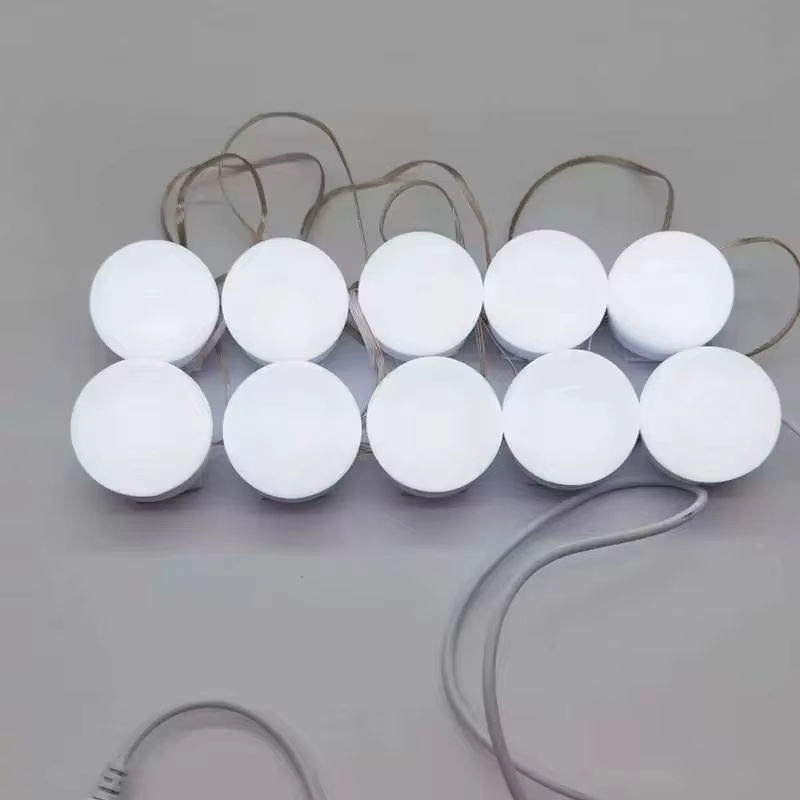 Pampsee LED Make-up Spiegel mit 10 Glühbirnen und USB-Anschluss in Weiß - Bild 4