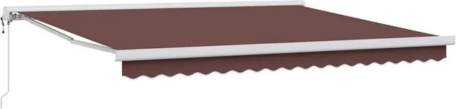 vidaXL Markise mit Motor in Braun aus Aluminium und Polyester, B/T: 400 x 300 cm - Bild 1