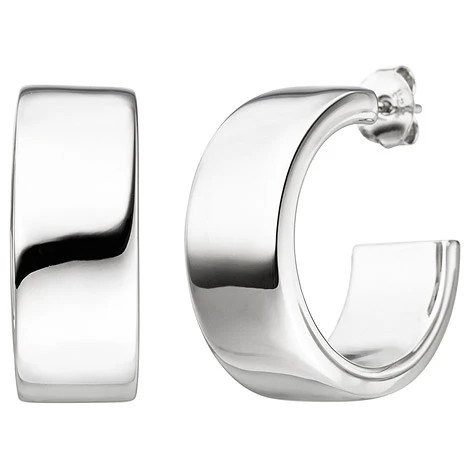 Colfem Halbcreolen 925 Sterling Silber, Ohrringe - Bild 1