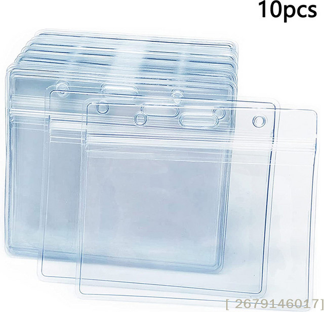 10 Stück transparente Ausweishüllen aus Kunststoff, wasserdichte und versiegelte Dokumentenhüllen für den Schulbedarf - Bild 1