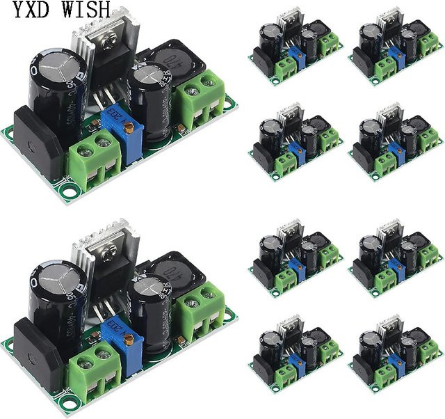 10er Set LM2596HV DC-DC Step-Down Modul, einstellbarer AC-DC Spannungsregler Buck Konverter, Multicolor - Bild 1