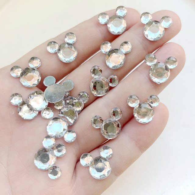 YUSDTSHA Kristall Strass in Tierform Weiß Transparent für DIY Schmuck und Hochzeitsdekoration 30 Stück - Bild 1