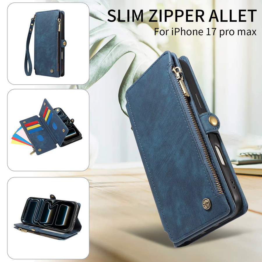 Magnetische PU-Leder Handyhülle für Samsung Galaxy S26 S25 S24 S23 S21 S20 FE Plus mit Kartenfächern und RFID-Schutz als Brieftaschen-Cover in Schwarz oder Blau - Bild 5