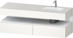 Duravit Einbauwaschtisch-Möbel-Set Qatego in Weiß, B/T/H: 160 x 50 x 60 cm - Bild 1