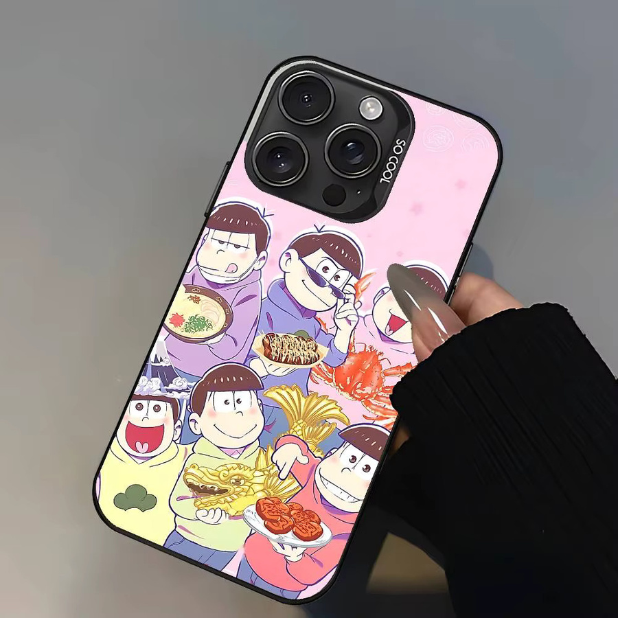 Osomatsu San Handyhülle für iPhone 11 bis iPhone 17 Pro Max Plus, stoßfeste Rückseite in Silber und Mehrfarbig - Bild 5