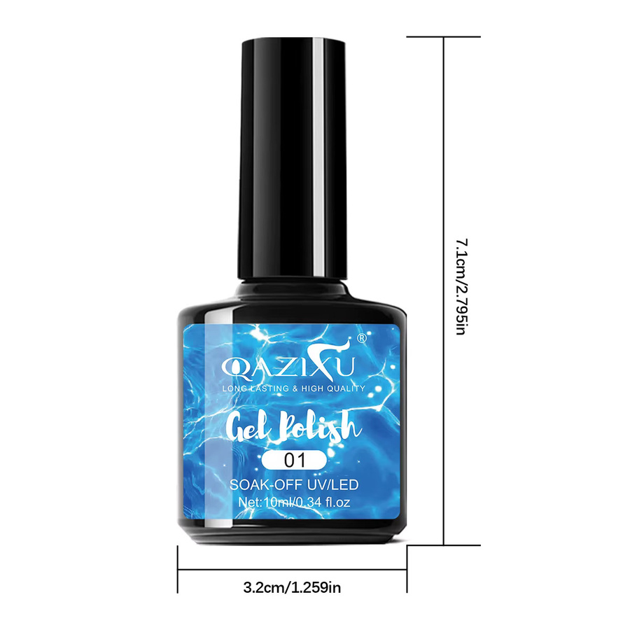 QAZIXU Gel Nagellack, Blau, Glänzend - Bild 5