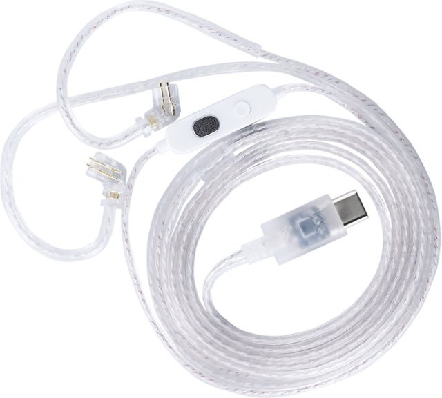 KZ Upgrade-Kabel Typ C mit Mikrofon aus versilbertem sauerstofffreiem Kupfer für ZSX PRO PRX ZS10PRO2 Castor PRO in Silber - Bild 1