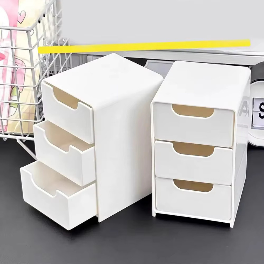 Untior Mini Desktop-Aufbewahrungsbox in Weiß für Schmuck und Kosmetik - Bild 2