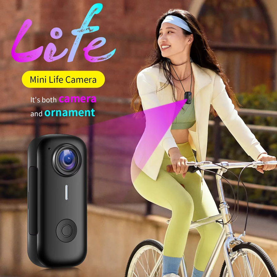 Lenovo Mini Action Camera 1080P in Schwarz mit WLAN, 120° Weitwinkel und Anti-Shake für Vlog, Radfahren und Motorrad - Bild 4
