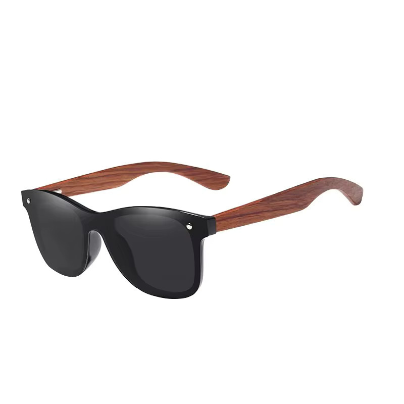 KINGSEVEN Sonnenbrille, Holz, Vollrand, square, schwarz, Unisex - Bild 3