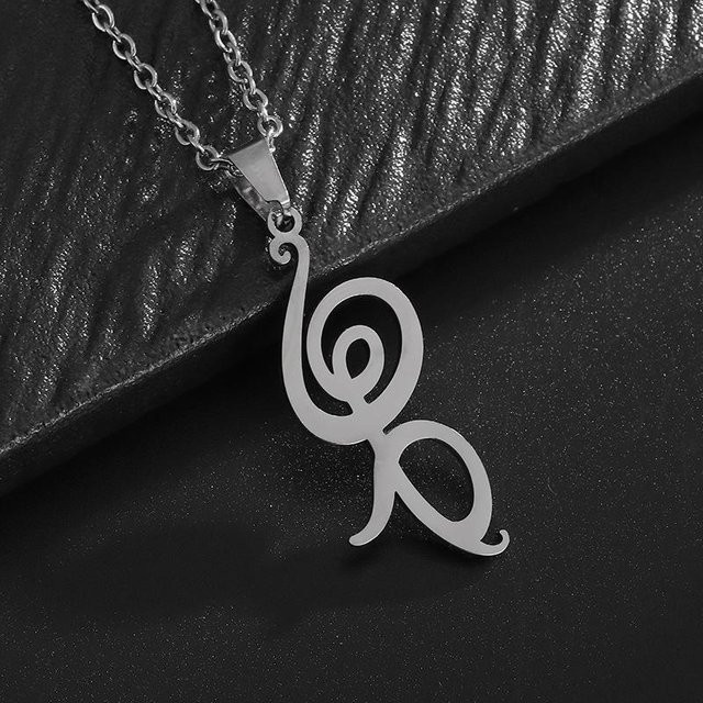 YIRAN Jewelry Halskette, Titanstahl, Runenanhänger, black, Unisex - Bild 1