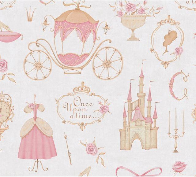 A.S. Création Vliestapete Prinzessin Märchen in Beige-Rosa mit floralem Design, Breite: 0,53 m, Länge: 10,05 m - Bild 1