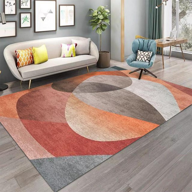 Karpetti Teppich in modernem geometrischem Design, waschbar, Multicolour, B/T: 80 x 50 cm - Bild 1